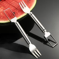 Couteau à melon en acier inoxydable 2-en-1 Couteau à melon Baller Gadgets de cuisine Coupeur de pastèque Trancheuse