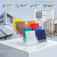 Paneles de Techo de Policarbonato Ecológicos, Reciclables, Transparentes de 3 mm, No Tóxicos, para Aislamiento de Edificios, Láminas de Policarbonato con Relieve