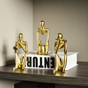 हॉट सेलिंग एक Set-3pcs अमूर्त संगीत बैंड आकृति मानव मूर्तिकला राल शिल्प संगीतकार गहने बार कतार टेबल सजावट - Product Image 2