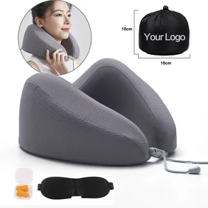 Hot Selling Memory Foam Travel Neck Pillow with Camel back Design for Airplane Better for Side Sleeper Comfortable Neck PIillow