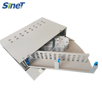 Rotary 12/24/48/72/96 Port ODF Swing Fiber Optic Patch Panel desain antidebu