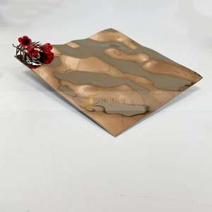 EX168 304 Water Wave Embossed Blue Ripple Stainless Steel Hammered Decorative Metal Stainless Steel <b>Sheets</b> for Ceiling - Product Image 4