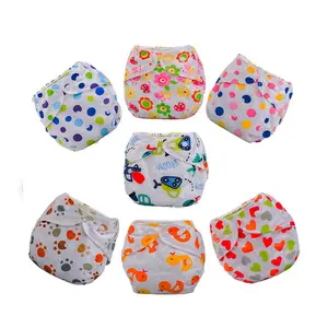 Babyshow Infant Double-breasted Printed Cloth Nappies Recycle Baby Cloth Nappy Breathable Touch Baby Diaper