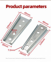 Connecteur de lit en fer chromé 120 mm pour meubles de chambre et de cuisine modernes, idéal pour tables et chaises - Durable et facile à assembler