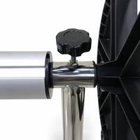 Enrouleur de bâche de piscine en aluminium pour bâche solaire, avec tube télescopique, manivelle à volant, antidérapant, écologique, support à roulettes