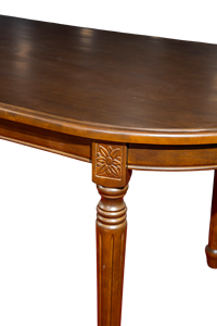 Table à manger en bois de noyer Ovan de haute qualité avec chaises Louis Matelas beige pour la maison Hôtel Appartement Villa - Product Image 3