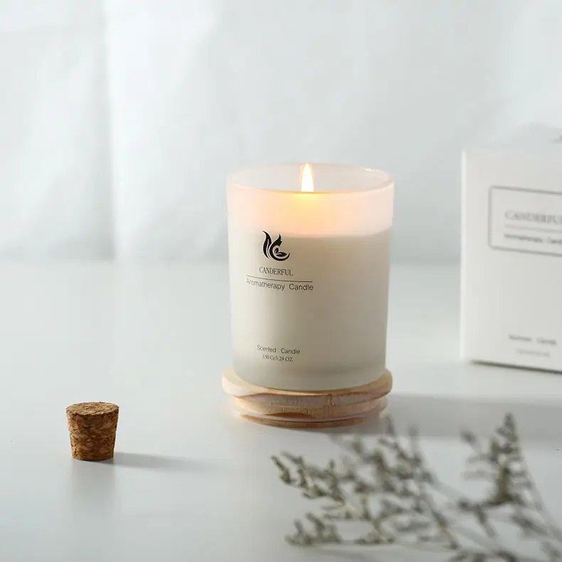 Lilin aromaterapi hadiah ulang tahun pernikahan, lilin kedelai buatan tangan diy cangkir beku aroma sederhana