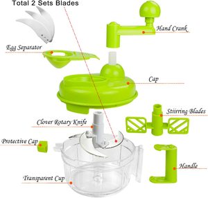 Кухонный пищевой процессор ручной пищевой комбайн ручной пищевой измельчитель мясорубка - Product Image 3