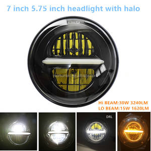 Faro a Led da 7 pollici per accessori per bici proiettile <span class=keywords><strong>Royal</strong></span> <span class=keywords><strong>Enfield</strong></span> <span class=keywords><strong>Bullet</strong></span> 350 / ES Led per moto con indicatori di direzione DRL Hi lo Beam - Product Image 5