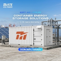 Système tout-en-un haute tension MATE, conteneur de stockage d'énergie solaire LifePO4 refroidi par air de 20 pieds, 500 kWh, 1 MWh, BESS avec certification UL