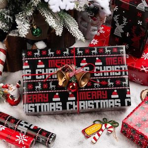 Christmas <b>Wrapping</b> <b>Paper</b> Classic red and black <b>wrapping</b> <b>paper</b> Holiday <b>wrapping</b> <b>paper</b> Vintage <b>Wrapping</b> <b>Paper</b> Daily <b>wrapping</b> <b>paper</b> - Product Image 1