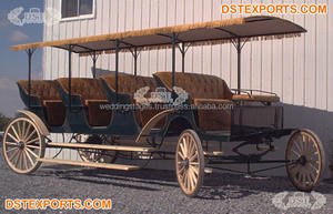 Chariot de tourisme classique Landau à quatre places, portable, pour événements de mariage - Product Image 3