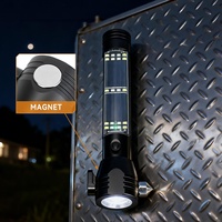 Lampe torche LED solaire d'urgence, marteau de sécurité pour voiture, rechargeable, multifonctionnelle, lampe d'extérieur avec brise-vitre et coupe-ceinture de sécurité
