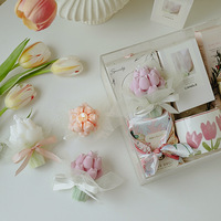 Lehrertagsgeschenk Blumenförmige Duftkerze Grenzüberschreitend Anpassbare Geburtstags-Tulpenstrauß Duftkerze Souvenir