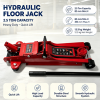 Cric hydraulique de 2,5 tonnes, outil de levage de voiture robuste, cric de service à profil bas pour garage
