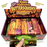 Produit phare transfrontalier Halloween : Jouet anti-stress à presser en PU, en forme de bâton de beurre ou de lait simulé, à rebond lent et emballé individuellement