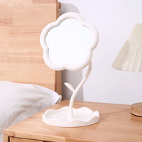 Girl's Dressing Table Desktop Hanging Jewelry Beauty Mirror Bedroom Dormitory Desktop Mirror Sunflower Style Makeup Mirror