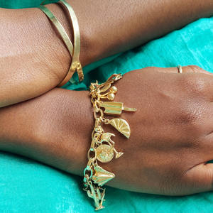 Pendentif en acier inoxydable plaqué or 18 carats breloques de dessert gastronomique pendentif de série de délicatesse adorable mignon pour la fabrication de bijoux à bricoler soi-même - Product Image 2