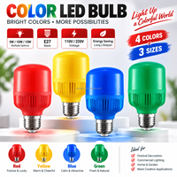Ampoule LED rouge 5W 10W 15W E27, lumière colorée T50 T60 T70, éclairage décoratif pour les fêtes et les vacances