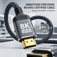 Cable HDMI Certificado 8k HDMI 2.1, 48gbps, 1m 1.5m 2m 3m 5m, Cable HDMI 2.1v para TV y PC