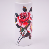 Impression UV Bouteilles de lotion cosmétique en plastique vides personnalisées de 15ml avec pompe de pulvérisation, services de modèle personnalisé de fleurs d'impression UV