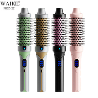 Sikat Pelurus Rambut Profesional 2-in-1 PTC Berpemanas dengan Ion Negatif untuk Penggunaan di Rumah dan Salon, Pencatok Rambut Termal dengan Layar Digital