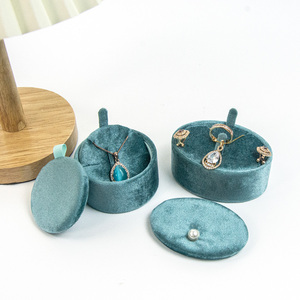 FORTE Handmade Velvet Jewellery <b>Earrings</b> Ring Necklace <b>Box</b> Fanxi Luxury Wholesale Personalized Custom Jewelry Packaging <b>Box</b> - Product Image 6