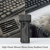 Souffleur et Aspirateur 2-en-1 130000 tr/min 6 kPa Portable Sans Fil Rechargeable Type-C pour Nettoyage Intérieur et Dépoussiérage
