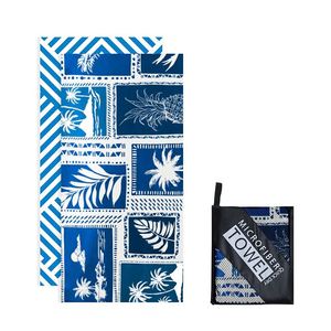 Serviette de plage la plus vendue, serviette de plage en microfibre surdimensionnée, rayée, légère, pour la piscine, la natation, les voyages - Product Image 1