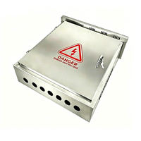 Caja de Distribución Pequeña de Acero Inoxidable 32A, Caja de Distribución Impermeable para Exteriores, Caja de Distribución de Montaje en Pared