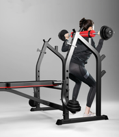 Banc de traction, équipement de fitness domestique, ensemble d'haltères, banc pour hommes, support de squat multifonctionnel, lit d'haltérophilie pliable