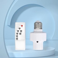 Portalámparas Inteligente E27 con Control Remoto Infrarrojo Inalámbrico, Temporizador, Interruptor AC85-265V 220V 110V, Interruptor para Casa, Habitación de Bebé, Dormitorio