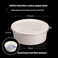 Cuiseur à nouilles commercial avec sortie d'eau chaude et cuisinière à induction, 3 menus prédéfinis, sécurité en veille automatique pour les magasins de proximité