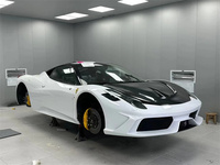 Convient pour Ferrari 458 Italian Spider Body Kit SP Style Semi Carbon Fiber Bumper Front, Rear Bumper, Side Skirts, Engine Hood
