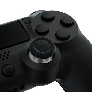 For PS4 Gamepad Replacement Double Injection Transparent Clear + Black Rubber Thumb <b>Grip</b> Thumbsticks for PS4 Slim Pro <b>Controller</b> - Product Image 4