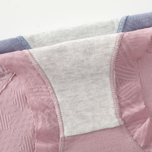 <strong>Cotton</strong> Plus Size Women's <strong>Panties</strong>, <strong>Lace</strong> Waistband Women's Underwear, <strong>Cotton</strong> Large-size High-waisted Women's <strong>Cotton</strong> <strong>Panties</strong> - Product Image 4