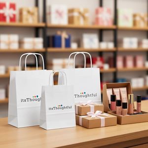Bolsas de Papel Personalizadas al por Mayor para mi Negocio, Bolsas de Papel para Compras con Logotipo Impreso, Bolsas de Regalo Resistentes para Minoristas - Product Image 4