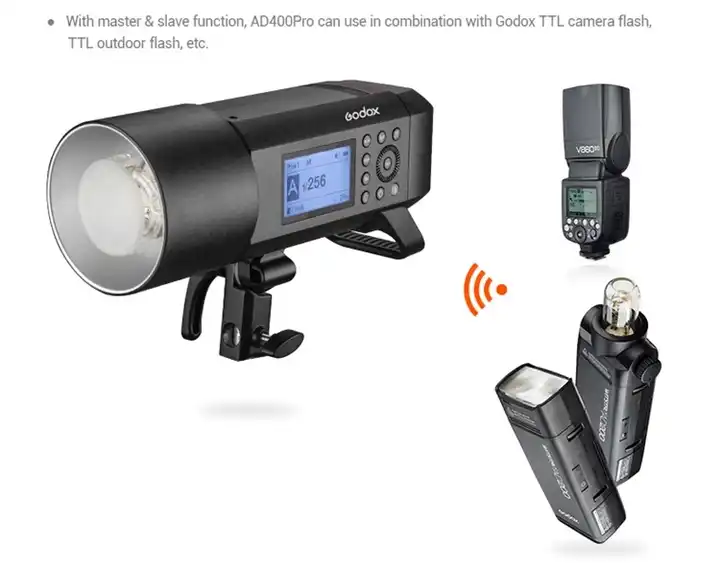 Godox AD400PRO 400ws GN72 2.4G TTLフラッシュライトポータブルフォト  