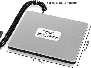 Báscula Postal de Acero Inoxidable de 200 kg de Alta Resistencia con Pantalla LCD de 10 g, Personalizable OEM/ODM, Plataforma de Pesaje para Envíos y Paquetes - Product Image 5