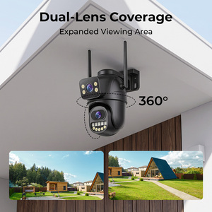 Caméra WiFi extérieure PTZ 2K avec suivi des personnes, caméra à double objectif, audio bidirectionnel, alarme de mouvement intelligente pour la maison, la cour et le jardin - Product Image 3
