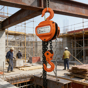 Palans à chaîne manuels de 1 tonne et 3 mètres - Bloc en acier robuste pour la <span class=keywords><strong>construction</strong></span> et l'installation d'équipements - Solution de levage manuelle précise - Product Image 1