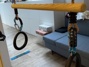 Anillo <span class=keywords><strong>de</strong></span> Gimnasia <span class=keywords><strong>de</strong></span> Entrenamiento <span class=keywords><strong>de</strong></span> Fuerza <span class=keywords><strong>de</strong></span> 6.7 Pulgadas con Correas Ajustables Rápidas <span class=keywords><strong>de</strong></span> 11 Pulgadas y Logotipo Personalizado - Product Image 6