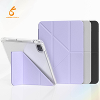 Étui pour tablette Ksentry avec fixation magnétique puissante, support pliable fin, fonction veille/réveil automatique, antichoc, anti-rayures, doublure en cuir PU