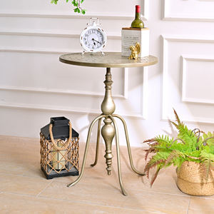 Table basse INNOVA Home Living Room, style industriel, ronde, en métal sculpté, décorative, durable, meubles - Product Image 2