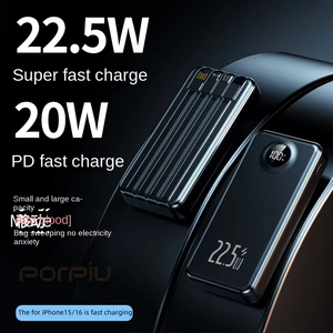 Banques d'alimentation à charge rapide PD22.5W/20W 20000mAh Banque d'alimentation ultra-mince avec écran LED Banque d'alimentation pour Apple & <span class=keywords><strong>Huawei</strong></span> - Product Image 4
