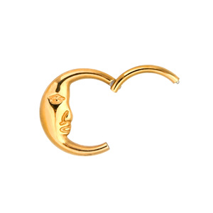 Anillo de Nariz de Acero Inoxidable 316 con Forma de Luna Creciente |   Joyería para Piercing de Nariz en Oro y Plata para Mujeres y Hombres - Product Image 5