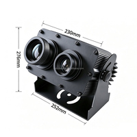 Projecteur LED extérieur 60W en aluminium IP65 pour publicité de Noël, Gobo 2-en-1, projection de flocons de neige
