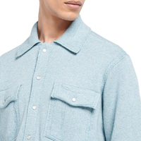 Vente en gros polo souple de printemps vintage personnalisé léger en jean denim cardigan unisexe en jersey de coton pour femme