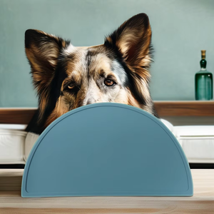 Tapis écologique en silicone pour chien et chat, sans déversement, taille personnalisée, bol et mangeoire pour animaux de compagnie avec motif animal, petits animaux de compagnie - Product Image 1