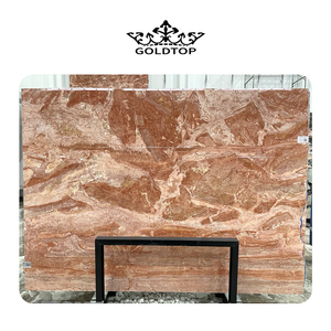 GOLDTOP OEM/ODM Marbre rouge de haute qualité Dalle de marbre rouge de Milan Design moderne Surface polie pour la déco intérieure - Product Image 1